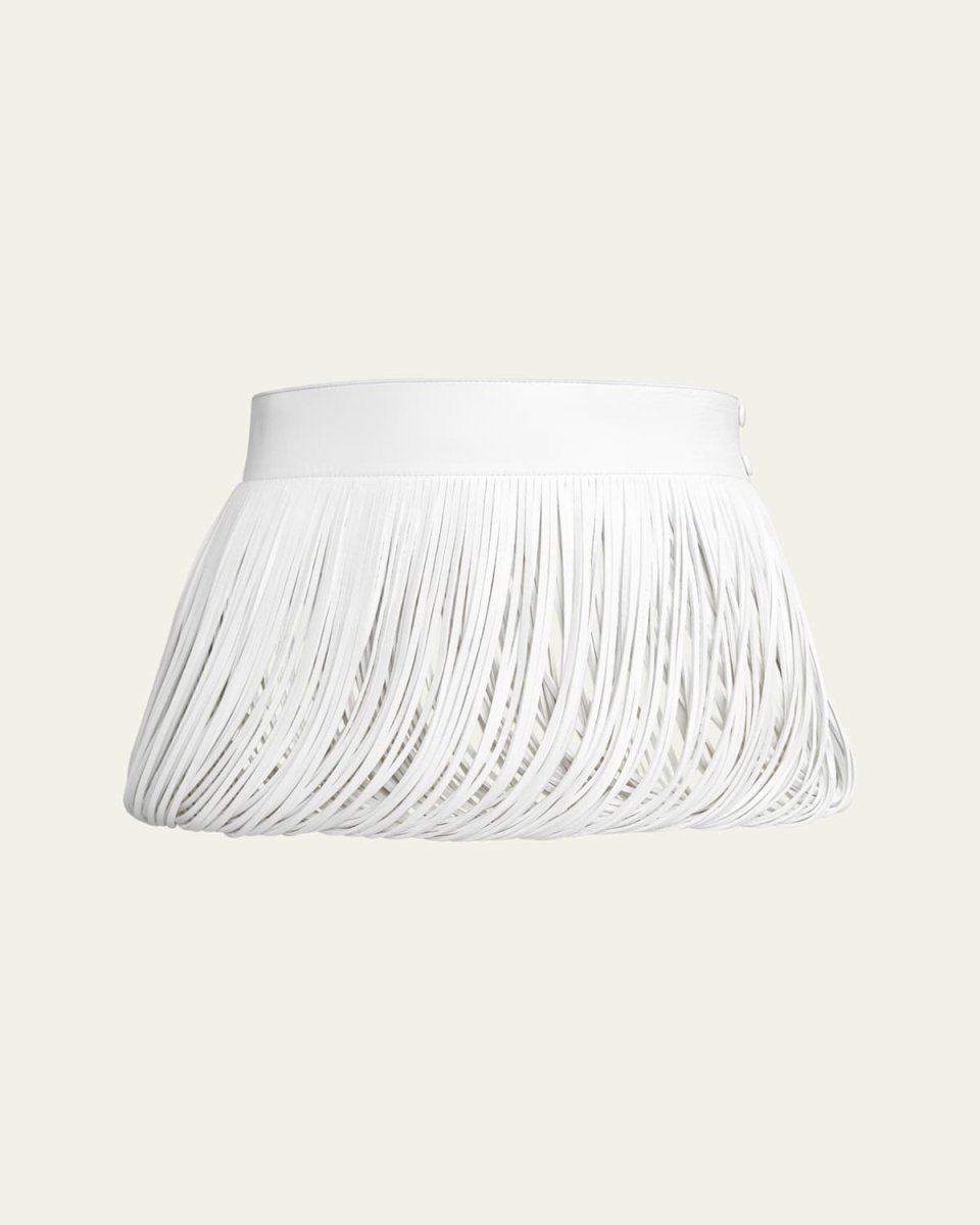Open Fringe Leather Skirt Belt