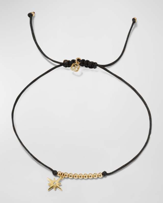 Diamond Starburst Pull-Cord Bracelet