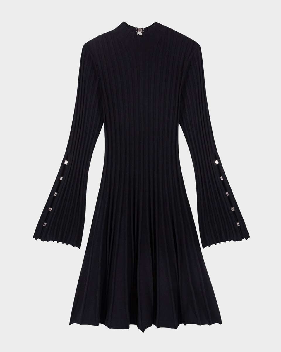 Raffie Rib-Knit Mini Dress
