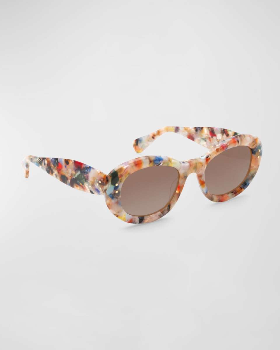 Margaret Acetate Oval Sunglasses