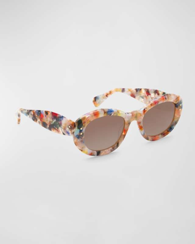Margaret Acetate Oval Sunglasses