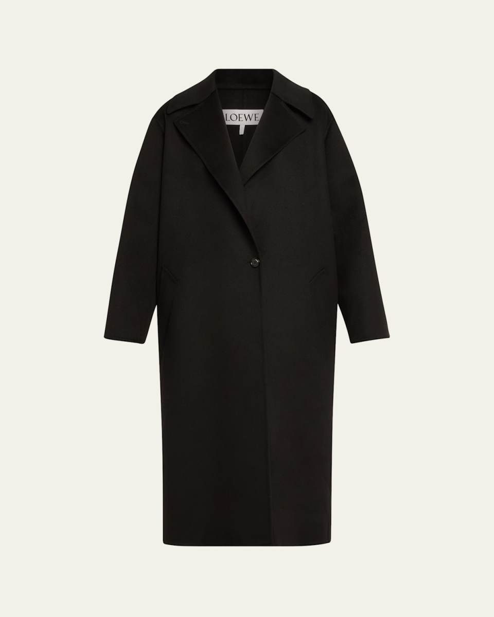 One-Button Wool Coat