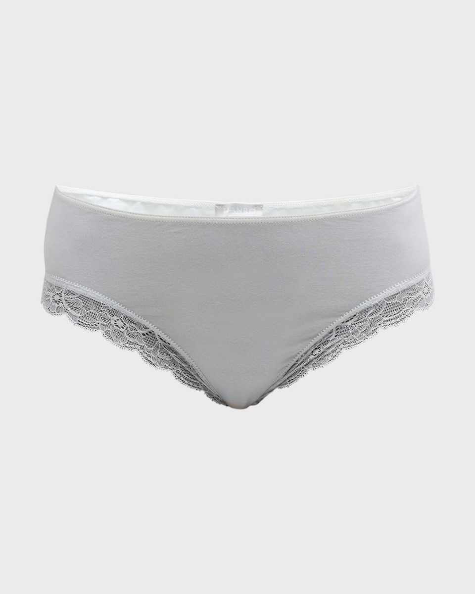 Cotton Lace High Leg Brief
