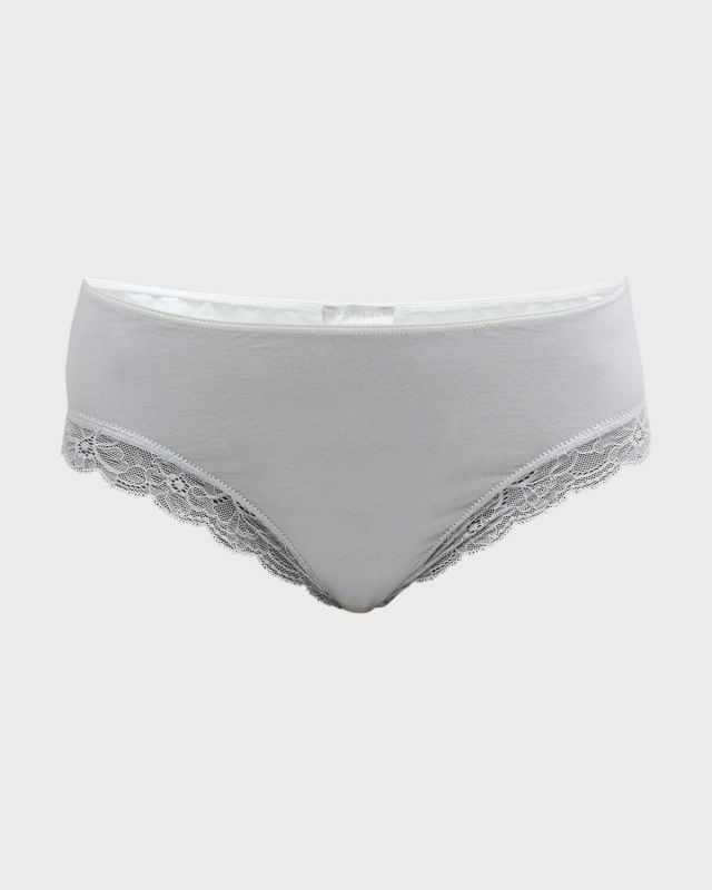 Cotton Lace High Leg Brief