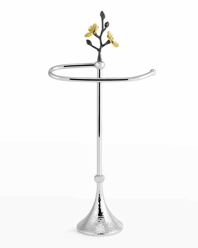 Gold Orchid Fingertip Towel Stand