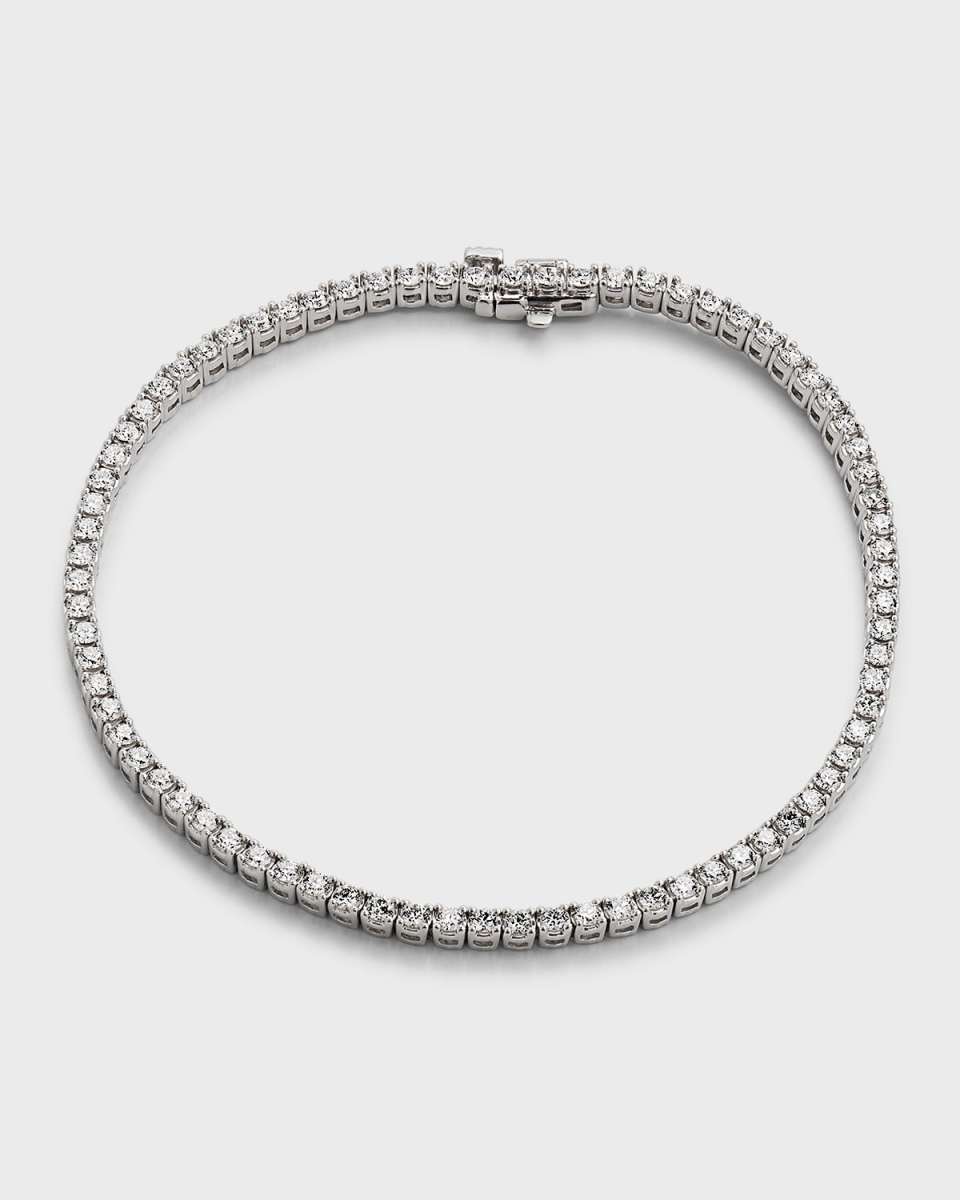 18K White Gold Diamond Tennis Bracelet, 2.11tcw, 7"L