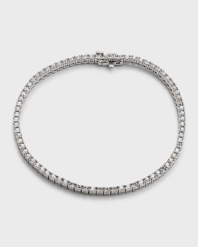 18K White Gold Diamond Tennis Bracelet, 2.11tcw, 7"L