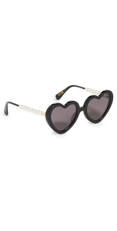 Lele Sadoughi Pearl Sweetheart Sunglasses Jet