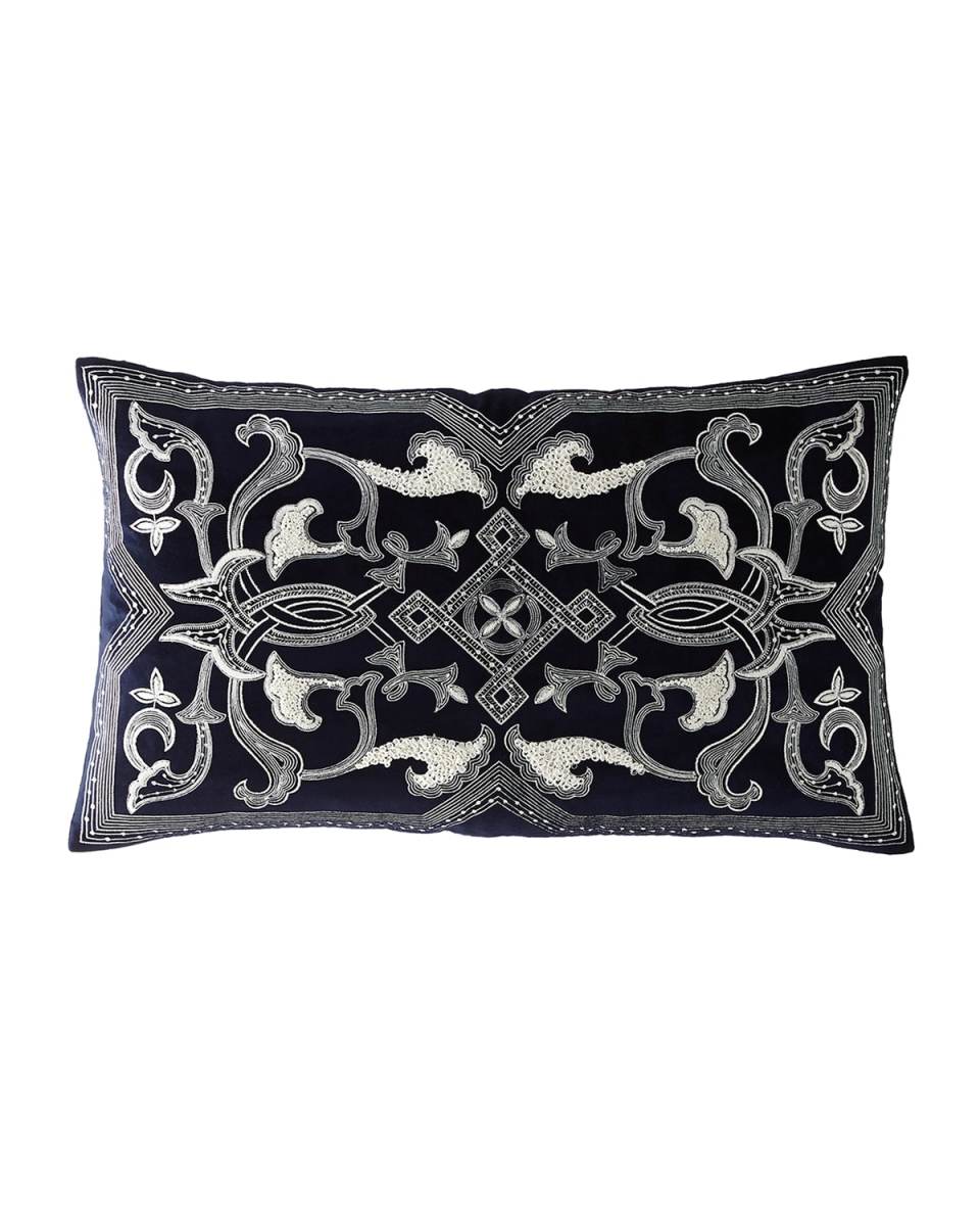 Embroidered Linen Pillow
