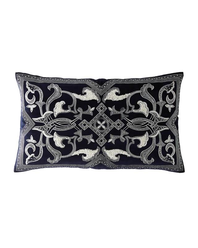 Embroidered Linen Pillow