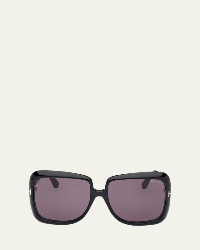 Lorelai Black Acetate Square Sunglasses