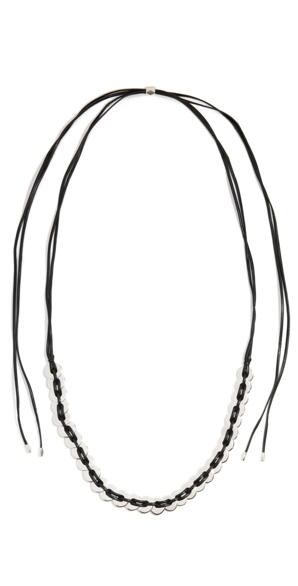 Isabel Marant Echarpe Necklace Black/Silver