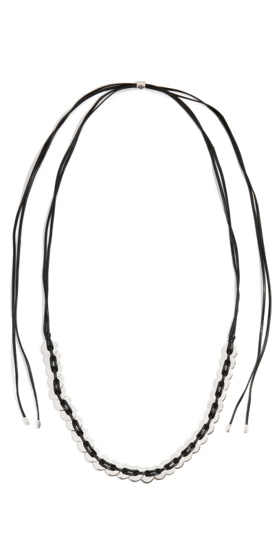 Isabel Marant Echarpe Necklace Black/Silver