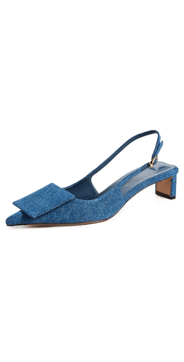 Jacquemus Les Duelo Slingback Heels Blue