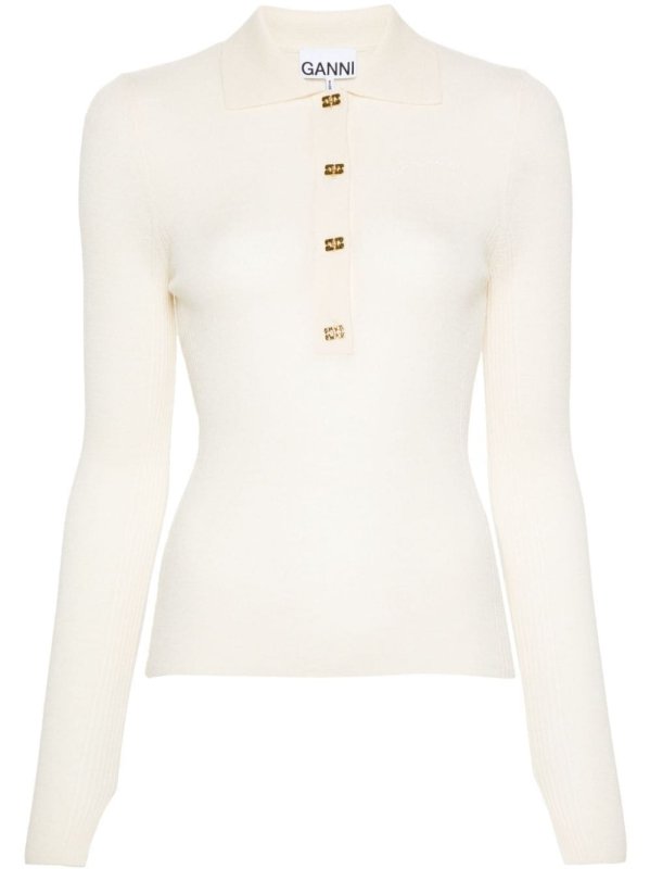 merino wool polo top