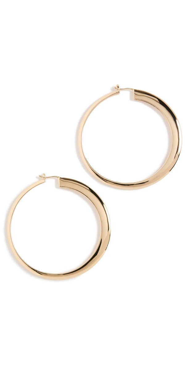 Tory Burch Oversized Essential Hoops Tory Gold