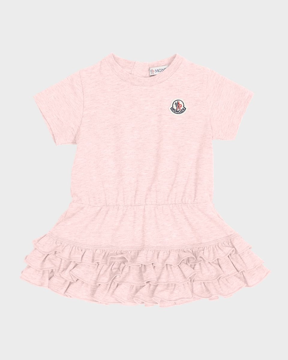 Girl's Ruffle-Skirt Short-Sleeve T-Shirt Dress, SIze 6M-