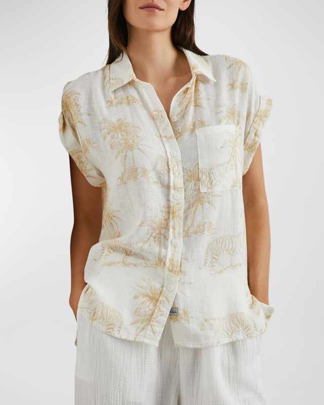 Whitney Wild Bengals Button-Front Shirt