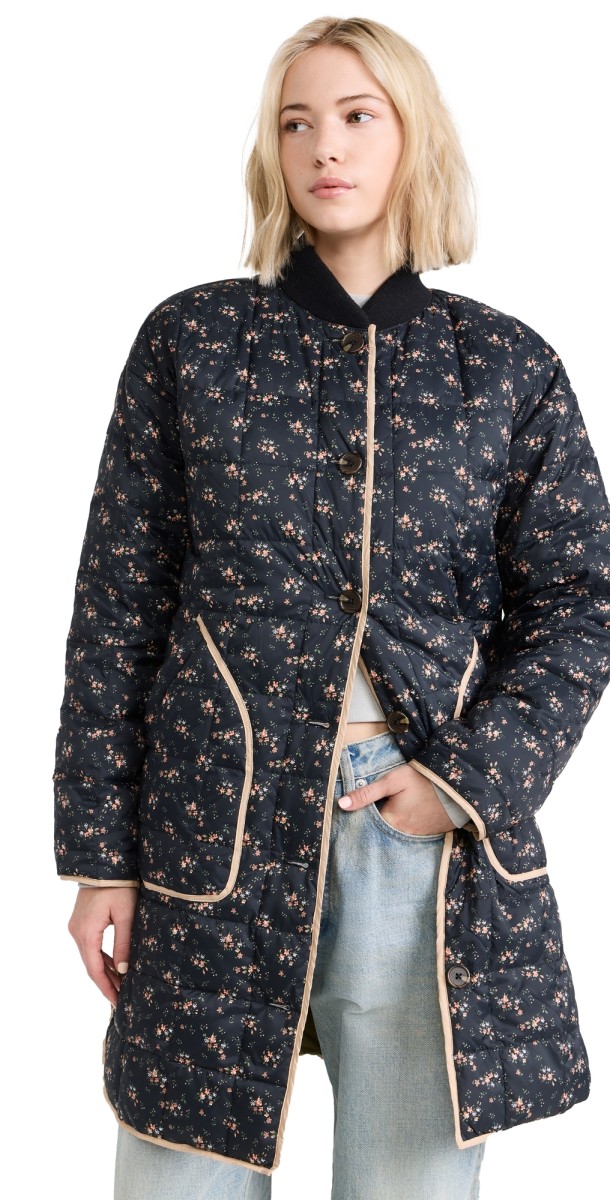 THE GREAT Outdoors Reversible Down Treeline Puffer Winderness/Floral/Evergreen