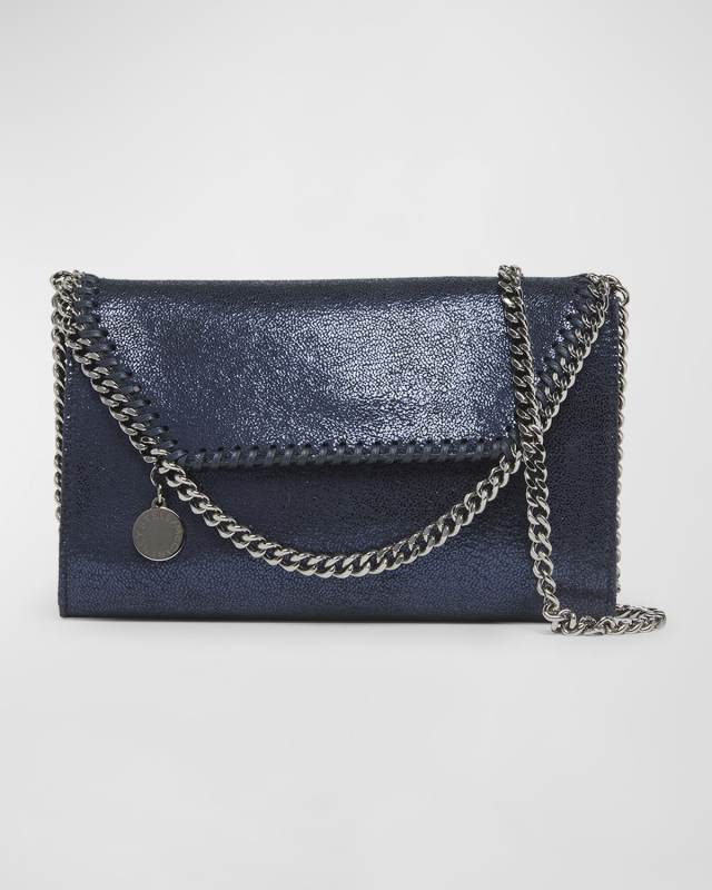Falabella Mini Shiny Chamois Wallet on Chain