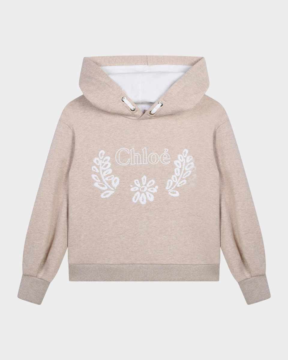 Girl's Logo Embroidered Hoodie, Size 8-14