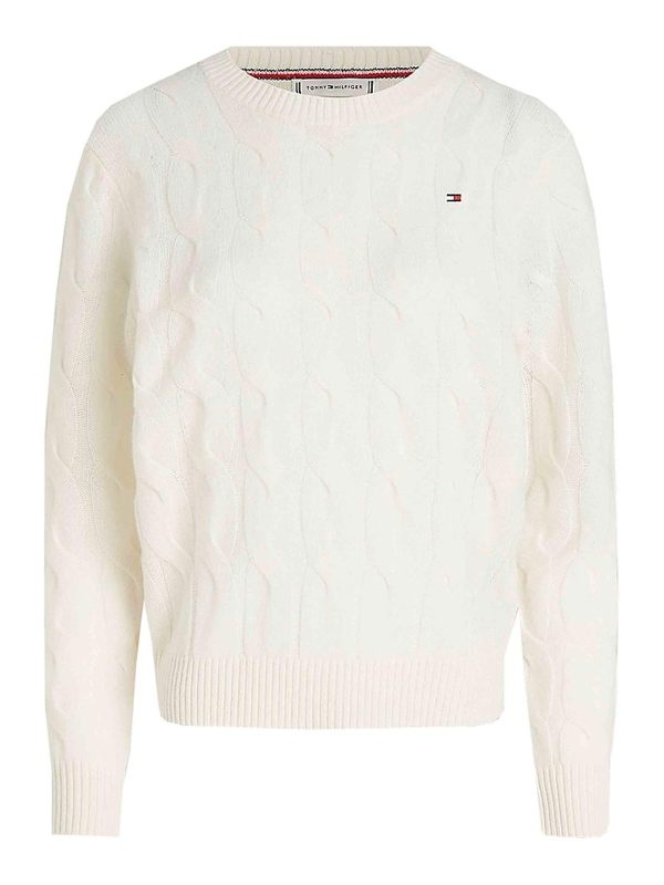 Tommy Hilfiger Pull Col Rond - Blanc