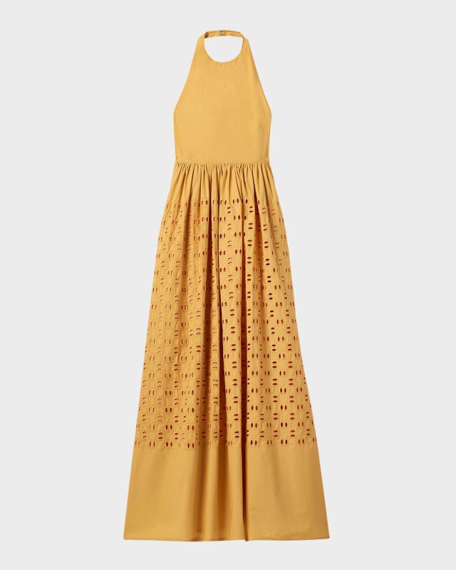 Blair Eyelet Halter Maxi Dress