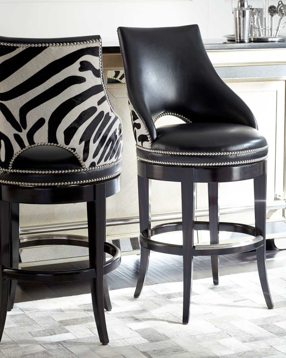 Zebrano Swivel Barstool 31"