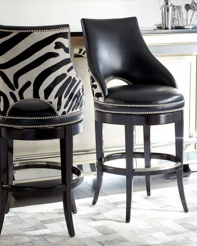 Zebrano Swivel Barstool 31"
