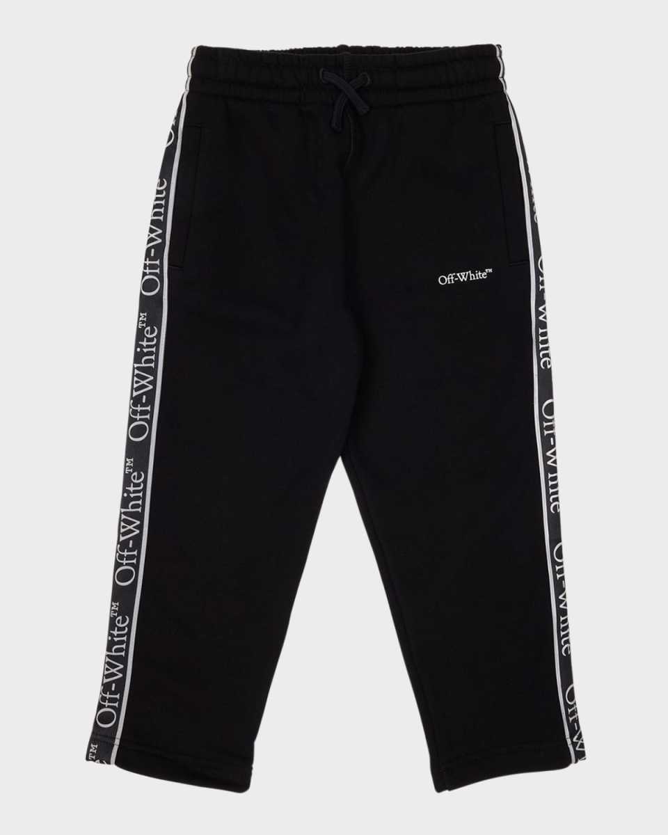 Boy's Logo Tape Sweatpants, Size 4-12