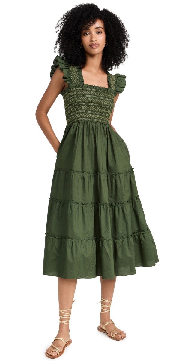 Hill House Home The Ellie Nap Dress Leaf Green
