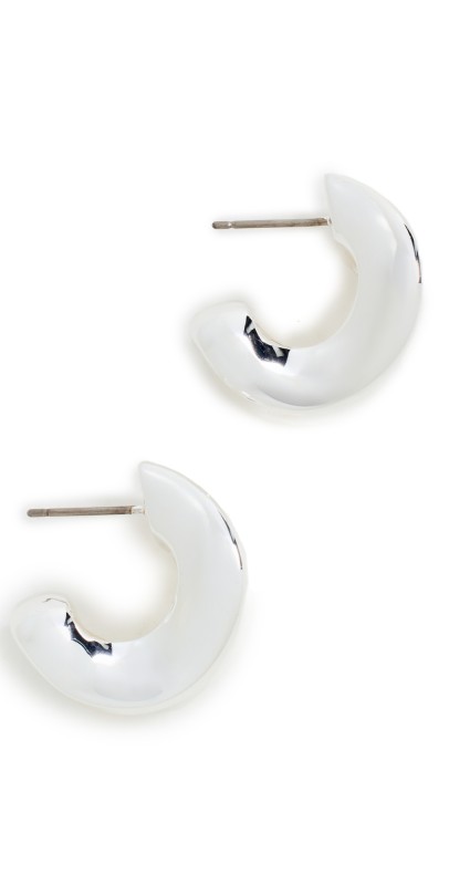 Jenny Bird Chunky Doune Hoops High Polish Silver