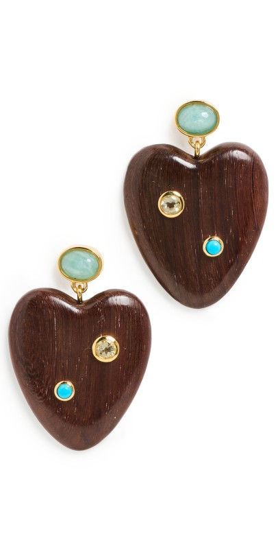 Lizzie Fortunato Tamarind Heart Earrings Multi