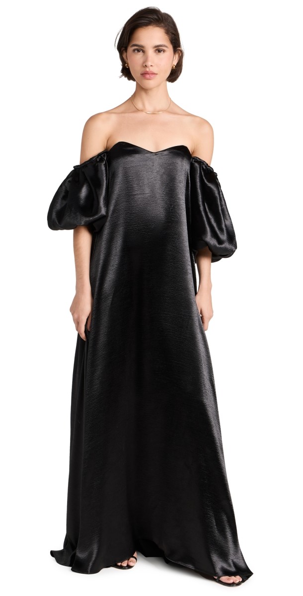 CAROLINE CONSTAS Palmer Maxi Dress Black