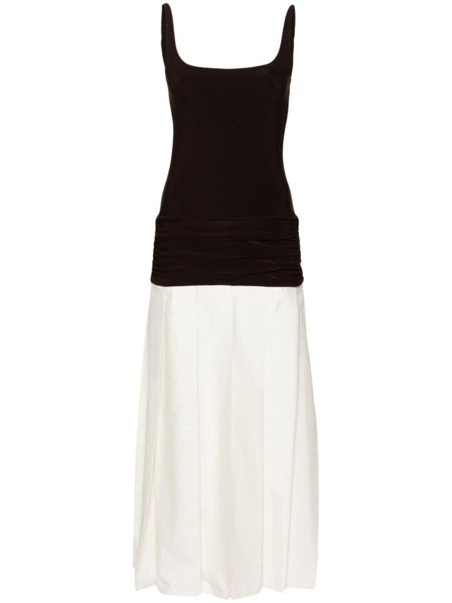 Liena pleated maxi dress