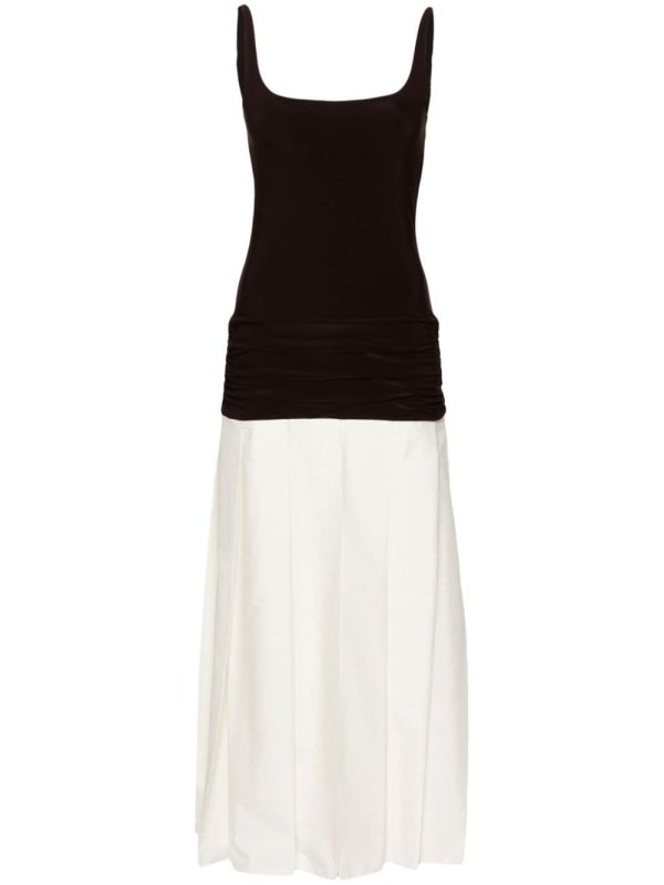 Liena pleated maxi dress