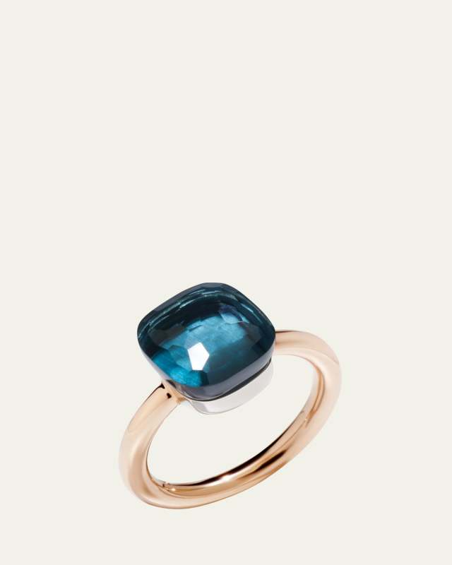 Nudo Classic 18K Rose Gold London Blue Topaz Ring