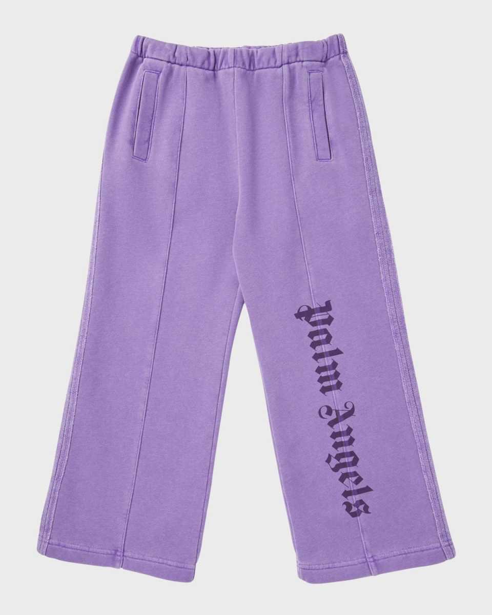 Girl's Logo-Print Faded Sweatpants, Size