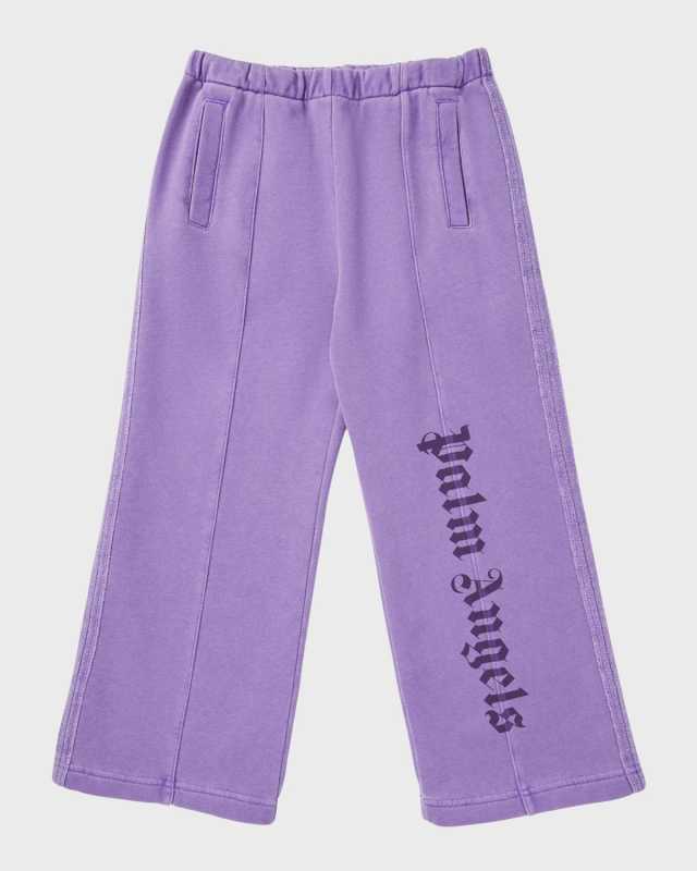 Girl's Logo-Print Faded Sweatpants, Size