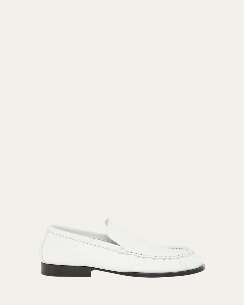 Calfskin Leather Slip-On Loafers
