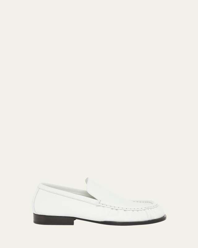 Calfskin Leather Slip-On Loafers