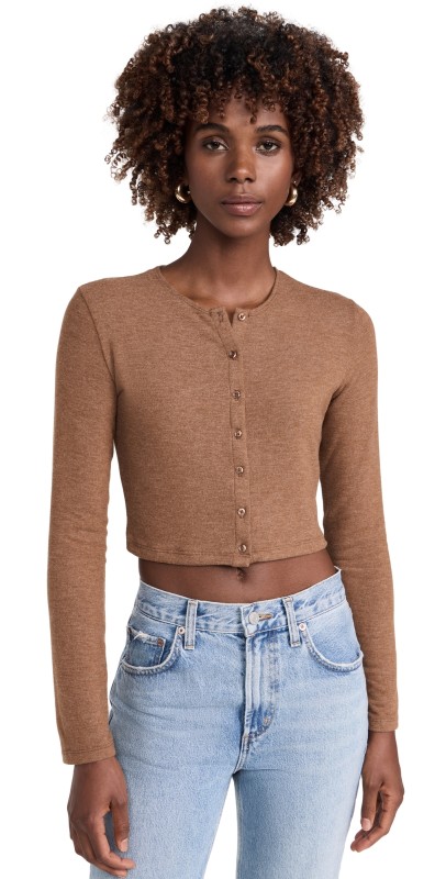 Leset Lauren Crop Cardigan II Squirrel