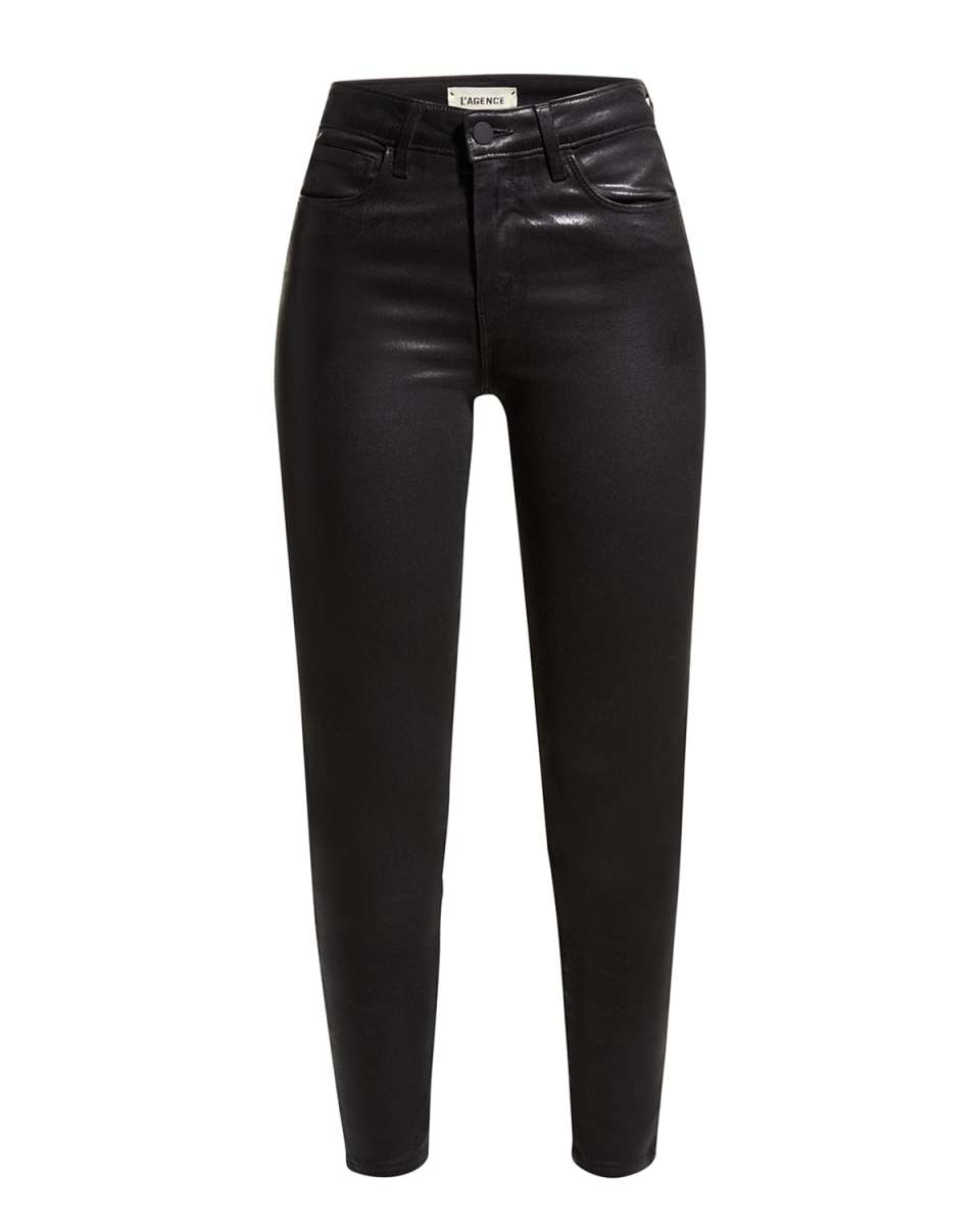 Margot Coated High-Rise Skinny Ankle Jeans