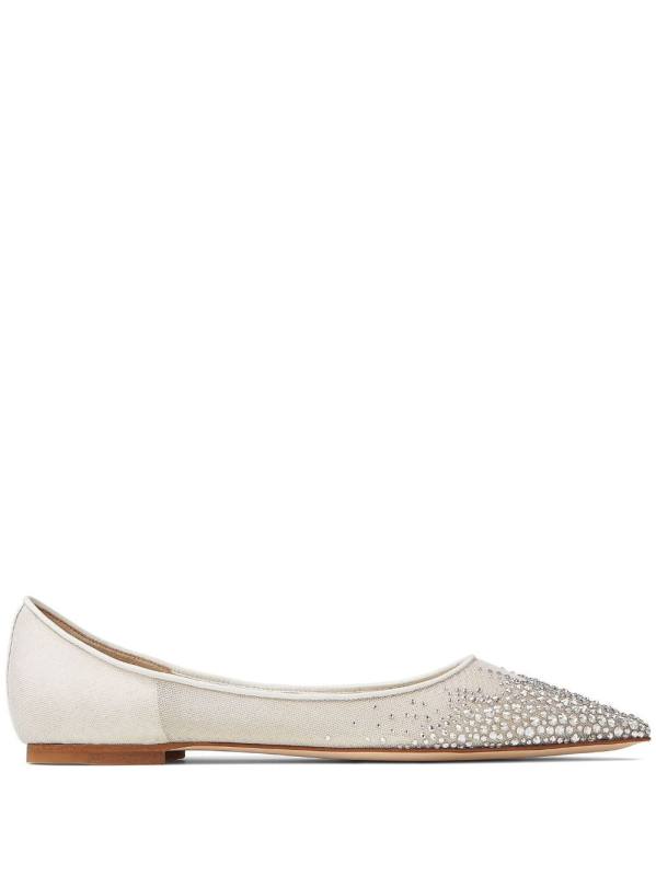 Love crystal-embellished ballerinas
