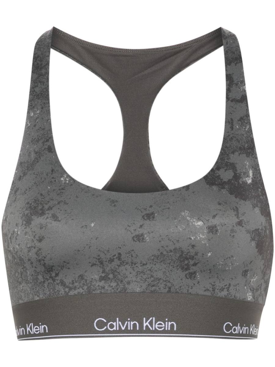logo-waistband sports bra