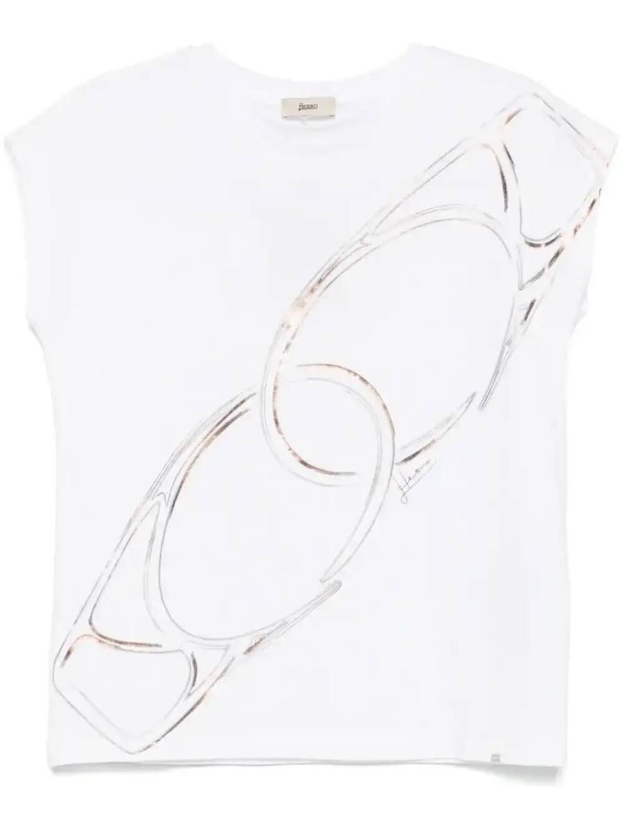 carabiner-print T-shirt