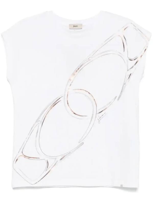 carabiner-print T-shirt