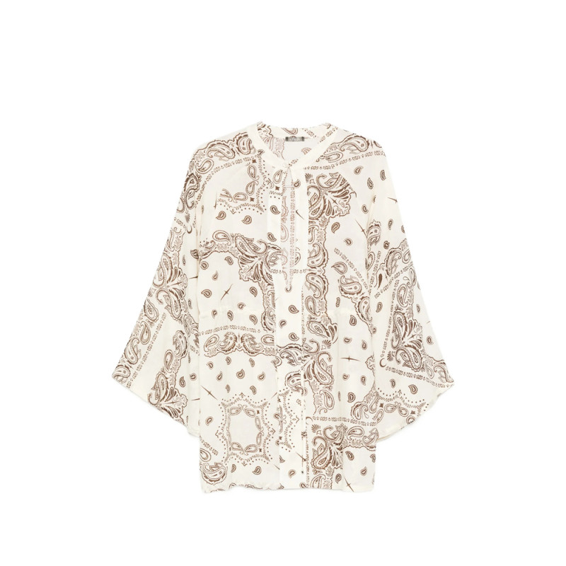 Venuja Paisley-print Cut-out Mini Dress