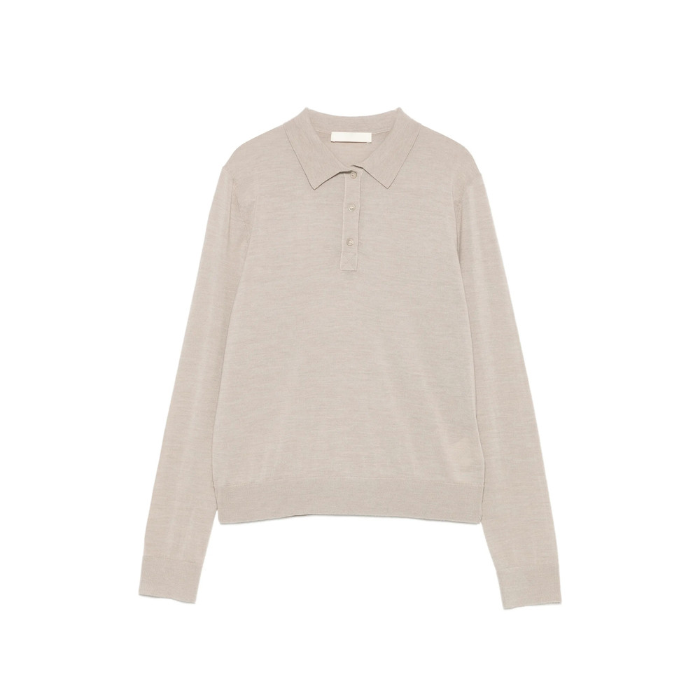 Eleh Long-sleeve Polo Top