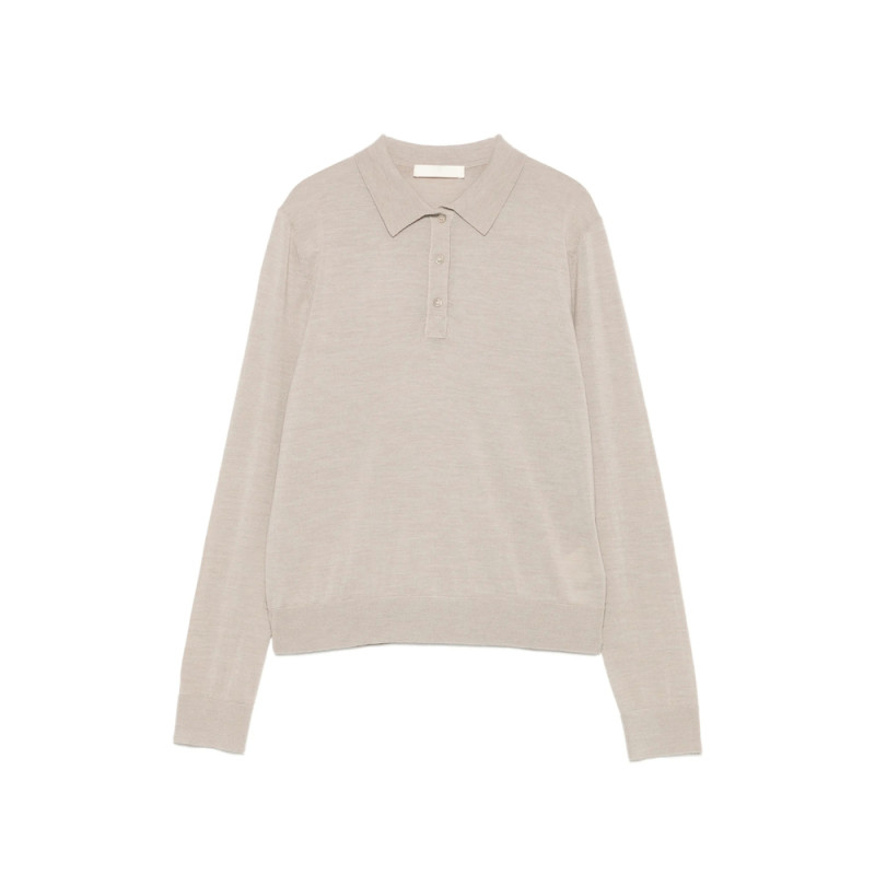 Eleh Long-sleeve Polo Top